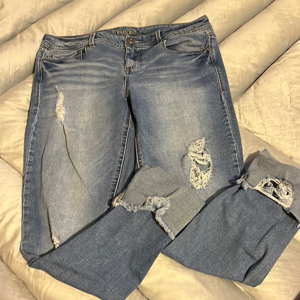 Ankle length holy jeans by maurices